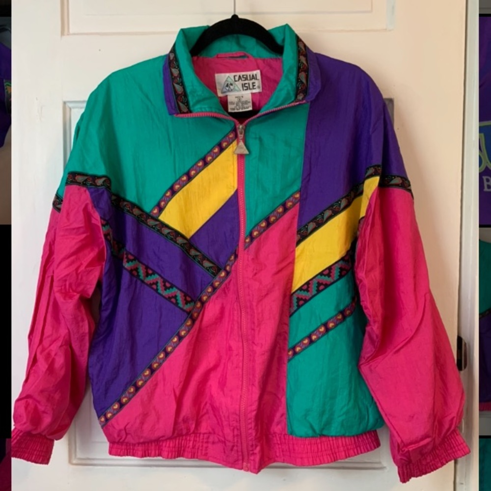 Vintage Neon Windbreaker